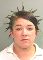 Arrested for a violation of her suspended sentence.