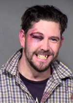 Arrested for assault, resisting arrest.