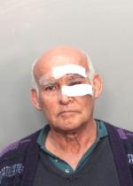 Arrested for battery with a weapon (machete), grand theft.