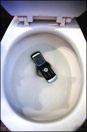 Cell Phone in Toilet