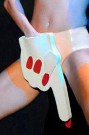 Miley's foam finger