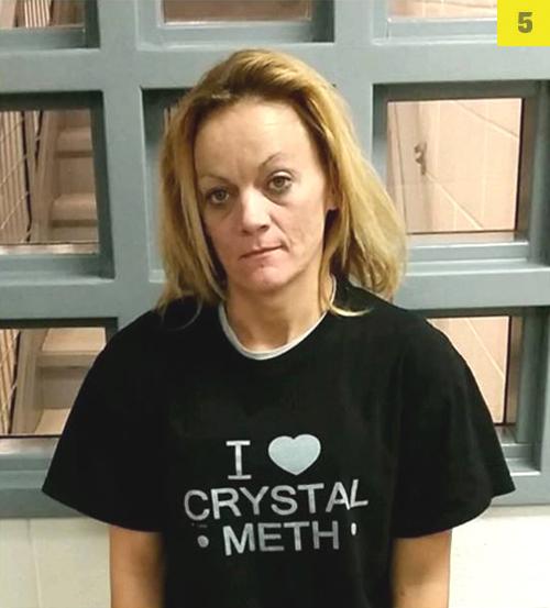 Arrested for possession of crystal meth.