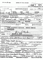 Sid Vicious Death Certificate